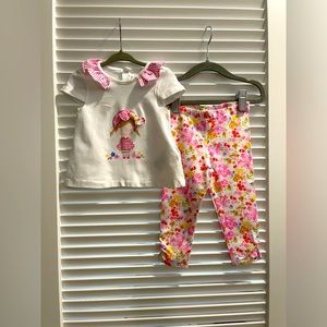 💐 3 Piece Set by Mayoral in size 12 Months! Top, legging and bloomer included!